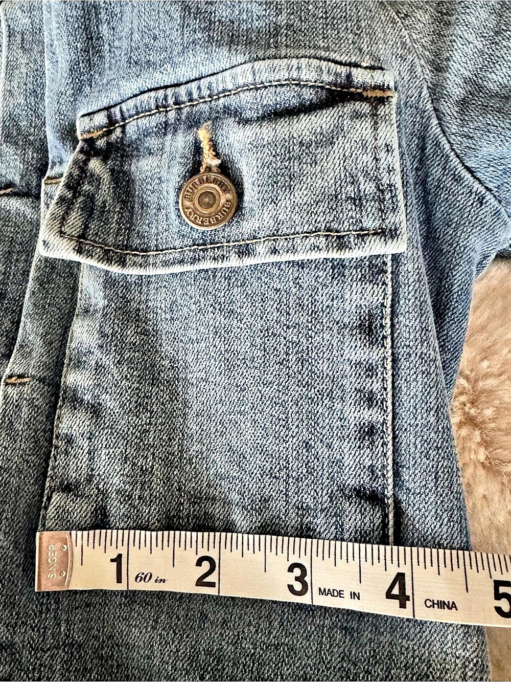 Burberry Denim Jacket in Blue Size 6 EUC - Picture 15 of 16